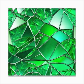 Green Glass Mosaic Canvas Print