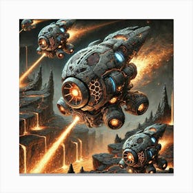 Pyroclast Drones Canvas Print