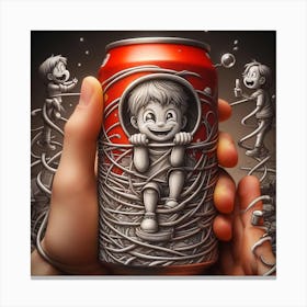 Child In A Can Canvas Print