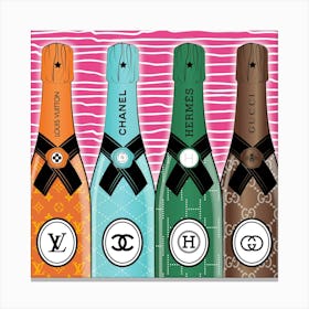 Brand Champagne Bottles Canvas Print