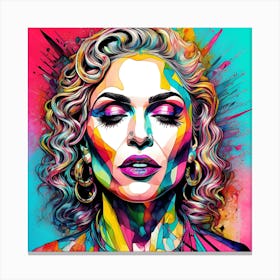 The Colourful Madonna Canvas Print
