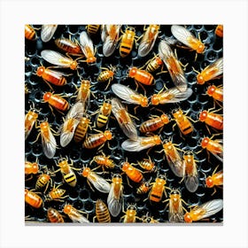Flies Insects Pest Wings Buzzing Annoying Swarming Houseflies Mosquitoes Fruitflies Maggot (12) 1 Canvas Print