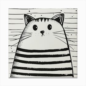 Striped Cat Canvas Print