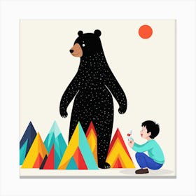 Bear In The Mountains 5 Canvas Print