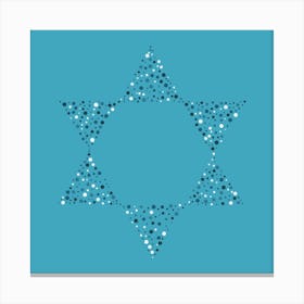 Star Of David In Dots Pattern Canvas Print