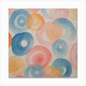 Watercolor Circles 2 Canvas Print