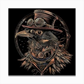 Steampunk Raven 1 Canvas Print