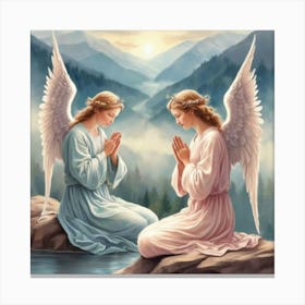 Angels Praying Toile