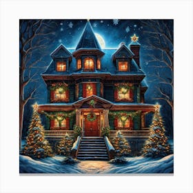 Christmas House 52 Canvas Print
