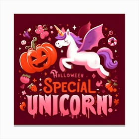 Halloween Special Unicorn Canvas Print