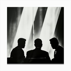 Silhouette Of Businessmen 1 Canvas Print