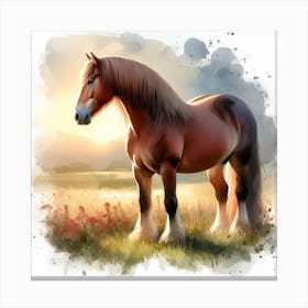 Clydesdale Horse Canvas Print