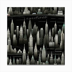 Default New York And Famous Historical Places In New York In S 0 (1) Canvas Print