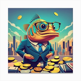 Fish In A Suit Canvas Print