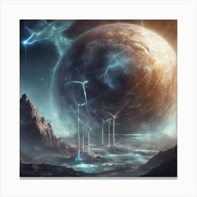 Space Landscape 1 Canvas Print