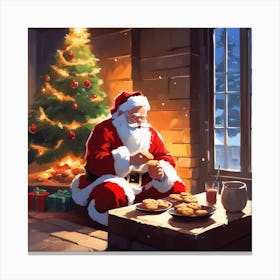 Christmas Santa 4 Canvas Print