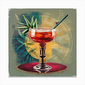 Cocktail Print Canvas Print