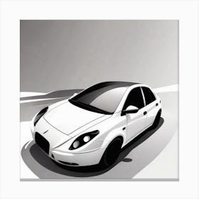 White Car Canvas Print