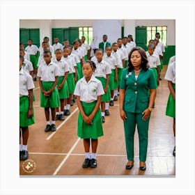 Nigerian Schoolgirls Canvas Print