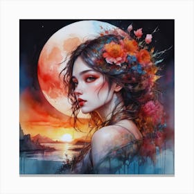 Beautiful Girl Painting Canvas Print