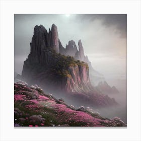 flowers above the clouds Canvas Print