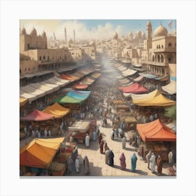 Egyptian Market art Canvas Print