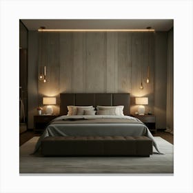 Modern Bedroom Design 2 Canvas Print