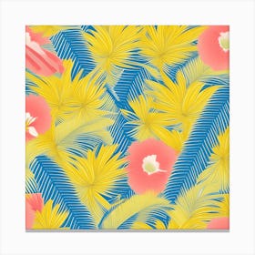 Seamless Tropical Pattern Vector Canvas Print