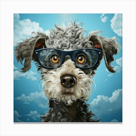 Dog In Sunglasses 12 Canvas Print