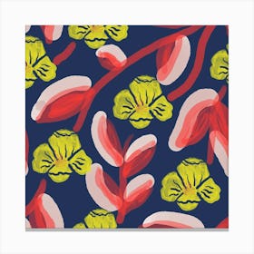 Hibiscus Fabric Canvas Print