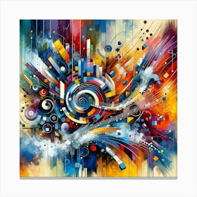 Abstract Musical Explosion Canvas Print