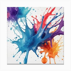 Abstract Water Colored Splash 243751944 Canvas Print