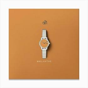 A Minimalist Logo For A Watch Company In Contempor (3) Canvas Print