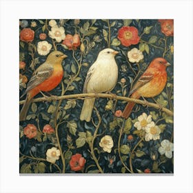 Birds On A Branch Art 10 Canvas Print