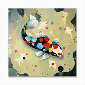 Koi against beige background Canvas Print