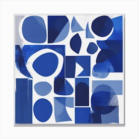 Blue Abstract Painting Canvas Print