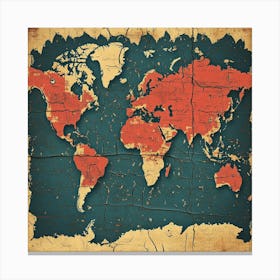 World Map Art 8 Canvas Print