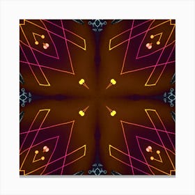 Yellow Pattern From Lines Canvas Print