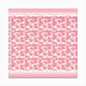 Peony Pattern Pink Scrapbookin 1 Canvas Print