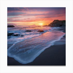 Sunset At The Beach 42 Canvas Print