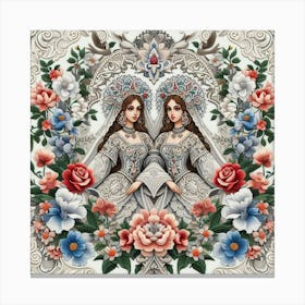 Two Brides Canvas Print