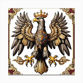 Eagle With Crown Canvas Print