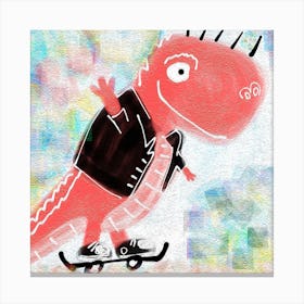 Dinosaur Skateboarder Canvas Print