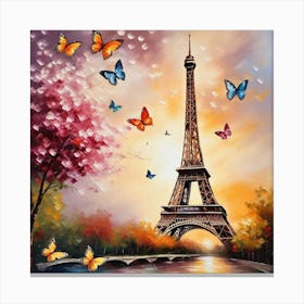 Butterflies In Paris 27 Canvas Print