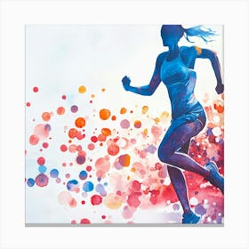 Running Woman Canvas Print