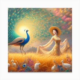 Peacock 1 Canvas Print