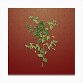 Vintage Tree Fuchsia Botanical on Falu Red Pattern n.2525 Canvas Print
