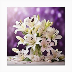 White Lilies Canvas Print