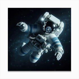 Astronaut In Space 4 Canvas Print