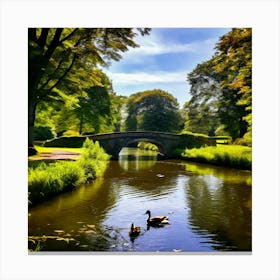 Ducks In The Park Canvas Print